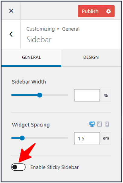 How to make entire sidebar sticky in Kadence theme