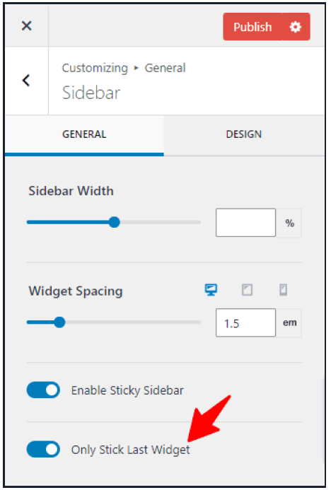 How to make entire sidebar sticky in Kadence theme