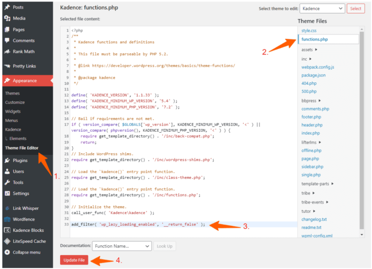 How To Disable Images Lazy loading In WordPress Without Plugin